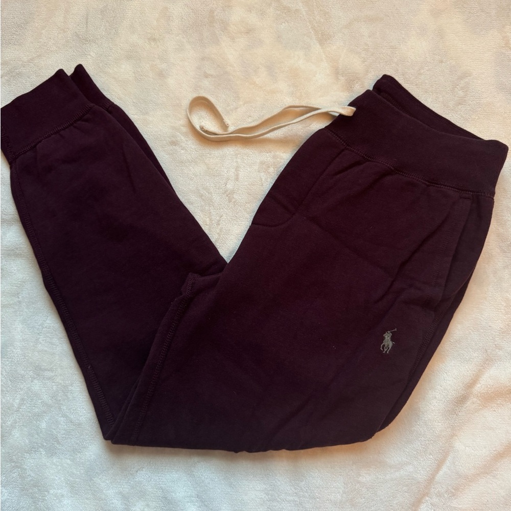 Ralph Lauren Burgundy Joggers (S)